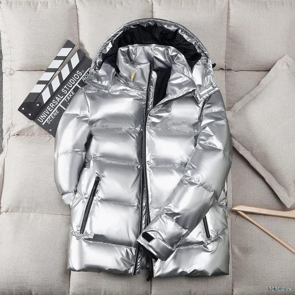 

men's down & parkas 2021 winter jacket men cotton coat waterproof hooded keep warm shiny, Black