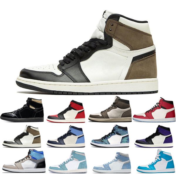 

2022 1s man's basketball shoes turbo green royal dark mocha tie dye court purple bred toe cactus jack chicago shadow 3 twist new arrive