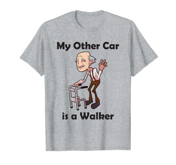 

my other car is a walker - man, White;black
