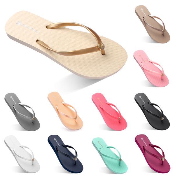 

r flip flops slippers men women shoes triple white black green yellow orange pink summer beach slide sport sneaker size 35-38