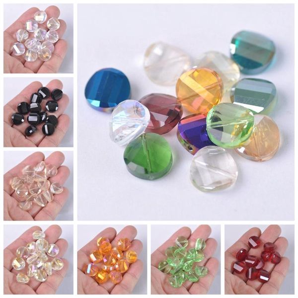 

other 12mm 14mm 18mm loose twisted coin shape faceted crystal glass crafts beads for jewelry making diy