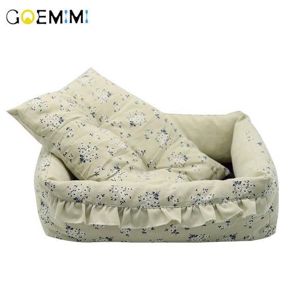 

cat beds & furniture bed lace flower design cama para gato winter warm cats house for small medium dogs products pets