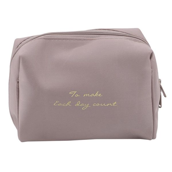 

fashion elegant women portable makeup organizer bag girls cosmetic pu zipper toiletry travel kits storage hand bags & cases