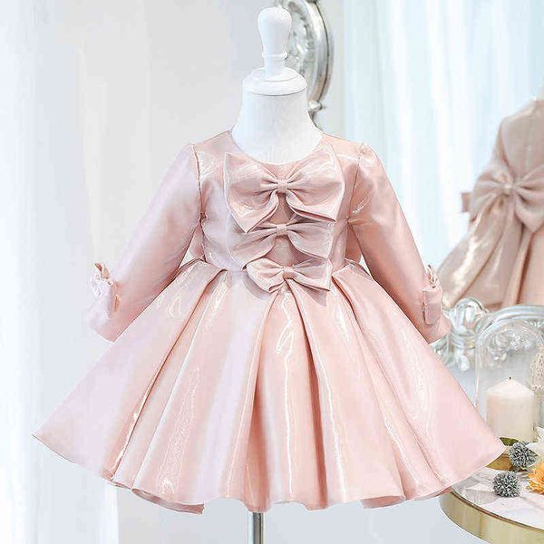 Ano Novo Bebê Roupas Adolescentes Grewn Ball Ball Vestido Do Casamento Tutu Tutu Manga Longa Fluffy Princesa Vestido Para Meninas Vestido 12 Anos G1215