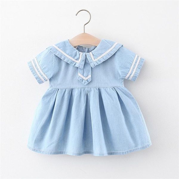 

girl's dresses summer girls kids princess dress children baby infants short sleeve bowtie preppy student vestidos, Red;yellow