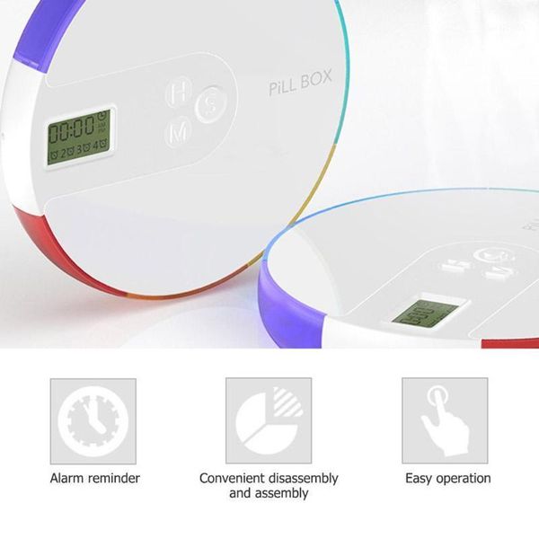 

storage bottles & jars 7 grid intelligent alarm diy digital organizer timer case timing reminder container
