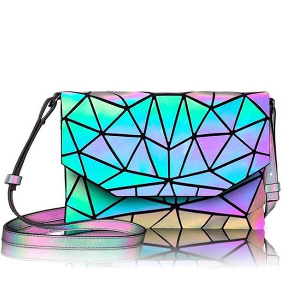 

evening bags women luminous shoulder brand designer envelope bag fashion girls flap holographic crossbody bolsos mujer