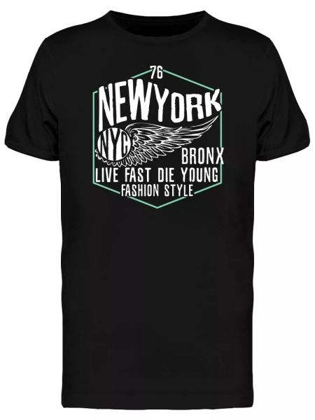 

newyork city typography bronx men's tee -image by shutterstock, White;black