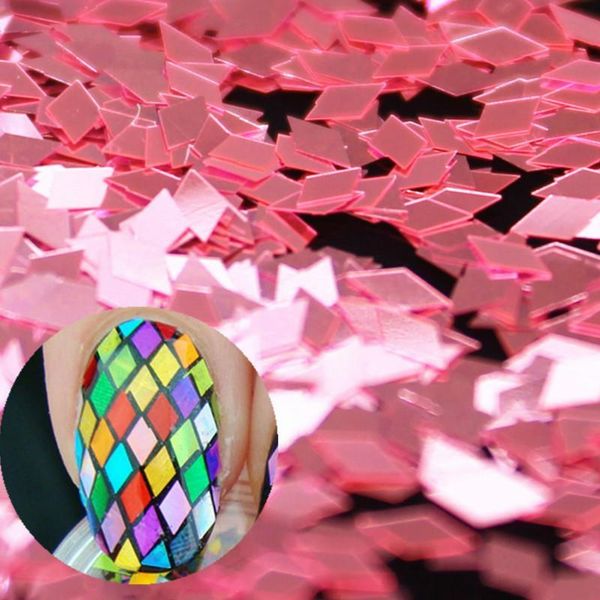 

1pcs sell shiny rhombus nail/body/eye glitter powder laser paillettes shining diy nail art women superfine decorations fashion, Silver;gold
