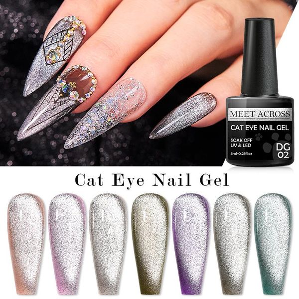 

nail gel meet across spar cat eyes polish magnetic hybrid varnishes starry shining chameleon laser glitter art varnish, Red;pink