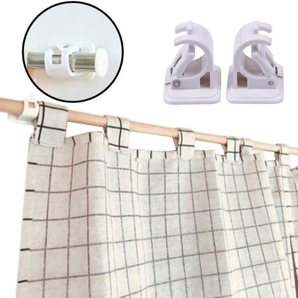 

bathroom accessories curtain rod clip punch wall mount stick fixed holder towel hanging clips bath tools shower curtains