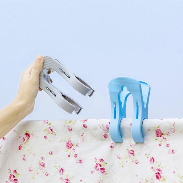 

hangers & racks 2/4 pcs windproof quilt with large clips, plastic clothes drying household strong clothespins, clothespins are clipped