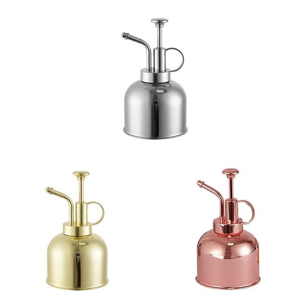 

10oz/300ml stainless steel mini plant flower watering can spray bottle water pot gardening tool equipments