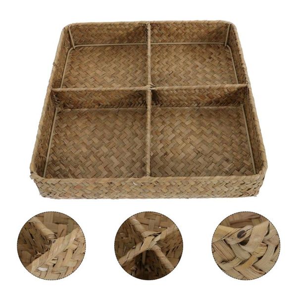

storage baskets 1pc household woven basket simple creative fruit desktop