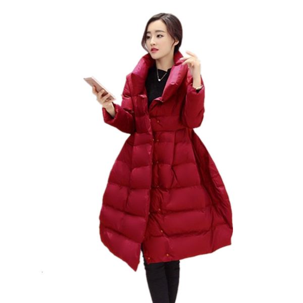 

leather winter of warm women long and gross cotto jacket parka women's fashion coats oversize large cotton-quilled balance outerwear ld, Black