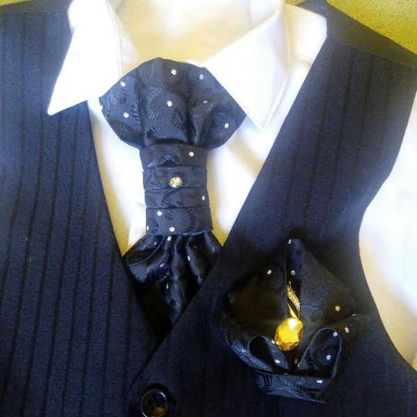 2019 modisches Herren-Krawatten-Set, Ascot-Krawatte, Taschentücher, Einstecktuch