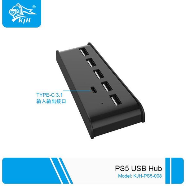 

game controllers & joysticks 5-port usb 3.0 extended high-speed transmission adapter connection for ps5 hub uhd converter de console suitabl