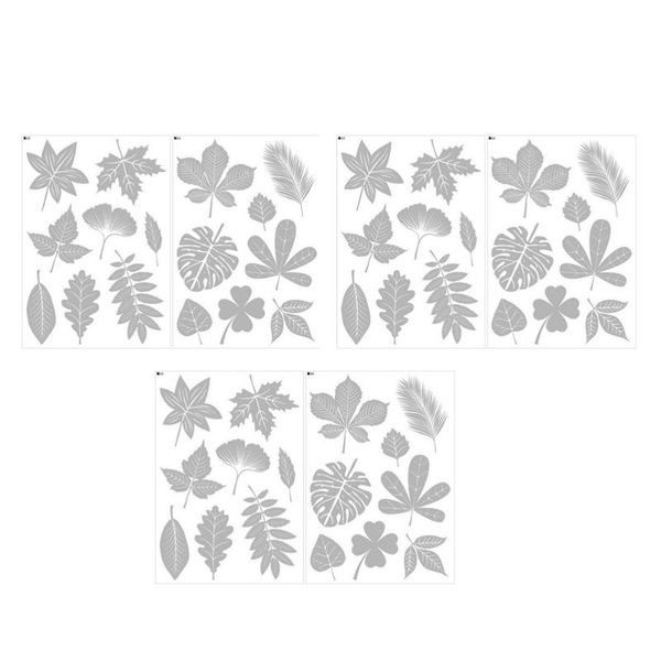 

window stickers 3 sets/48pcs decorative clear leaf cling bird alert decal