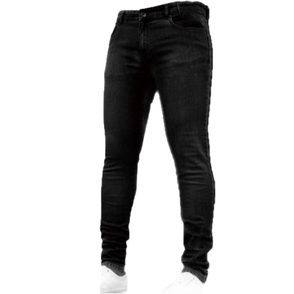 

men's jeans denim pants men skinny black long trousers casual clothing solid blue ropa hombre