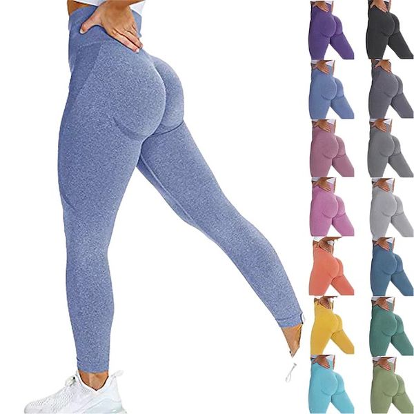 

womens high waist yoga pants seamless tights leggings tummy control butt lift 4 way stretch purple yellow light purple nylon spandex fitness, White;red