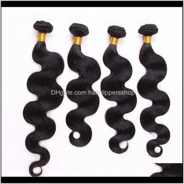 

ce certificated fedex 100gpiece 4pcslot 100 unprocessed bundles body wave foygp human weaves fawqt, Black