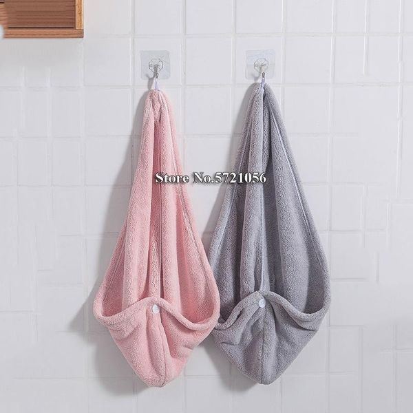 

2pcs swimming towel rapid fast drying hair hat absorbent cap turban wrap soft shower