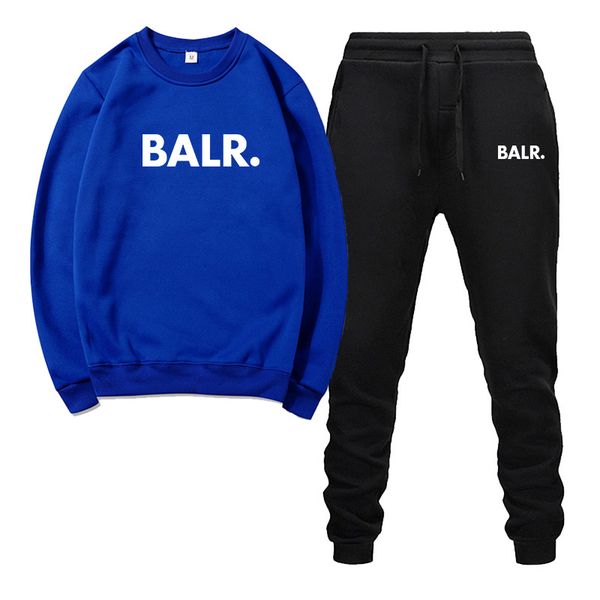 

men's sportswear balr printed wool sweatsuits fashion hommes jogger suit suit hooded hoodie casual pants clothing, Gray