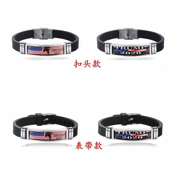 

souvenir trump donald keep america great 2021 stainless steel silicone bracelet