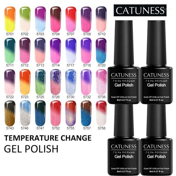 

semi permanent lucky uv gel nail polish temperature changing varnish hybrid beauty polish1, Red;pink