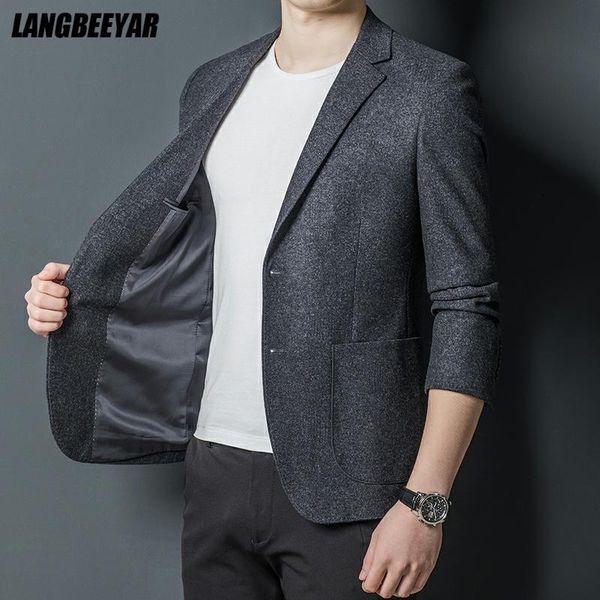 

men's suits & blazers grade designer brand casual fashion korean party jacket regular fit blazer for men elegant smart suit coat clothe, White;black