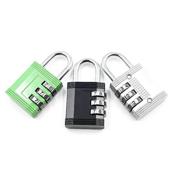 

kerong 3 digit colorful resettable password locker lock travel luggage gym combination padlock