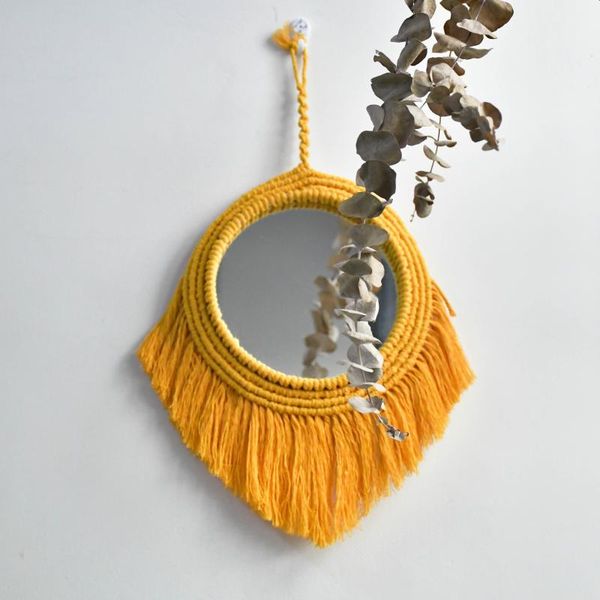 

mirrors arrival handmade macrame wall hanging decoration with mirror