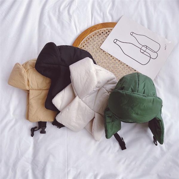 

caps & hats korea style winter windproof baby hat kids boys girls thick plus velvet earmuffs warm solid color ski, Yellow