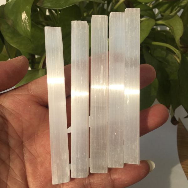 

5pc natural pervious gypsum stick selenite healing energy stone decoration
