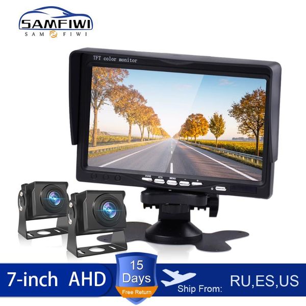 

car video 7 inch ahd monitor high definition night vision backup camera vehicle reverse rear view monitors for truck