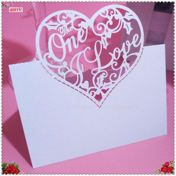

greeting cards heart-shaped 50pcs/lot paper vine seat laser cut name place card wedding celebration birthday party table 7zsh077