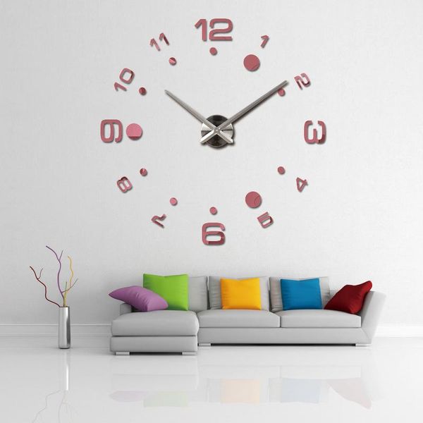 

wall clocks 2021 clock diy reloj de pared quartz watch europe living room large decorative horloge murale watches stickers