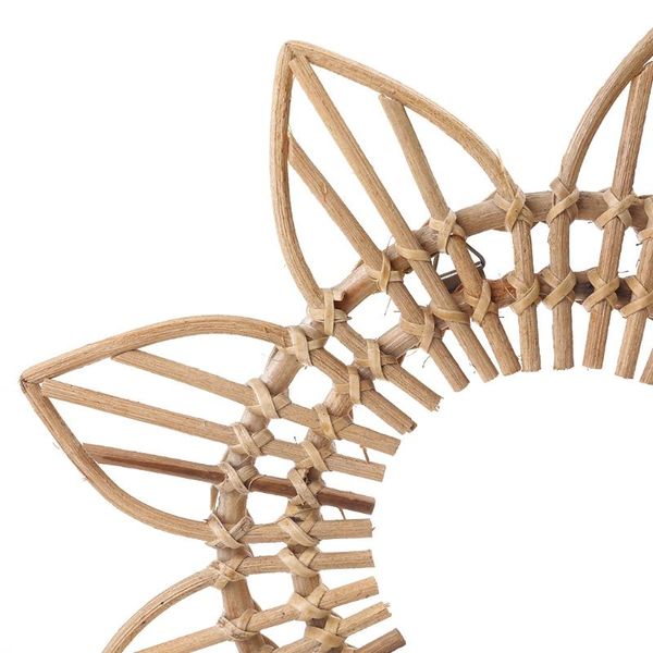 

mirrors j2fb rattan frame hanging wall mirror po frames wood art deco handmade home decoration living room bedroom