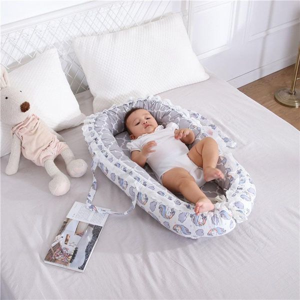 

baby cribs portable removable and washable cotton nest bed soft sleep pad for born