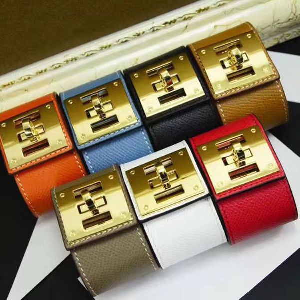 

high quatity copper leather bangle designer 925 sterling silver women and mens gold luxury jewelry charm bracelet with original box 13 color, Black