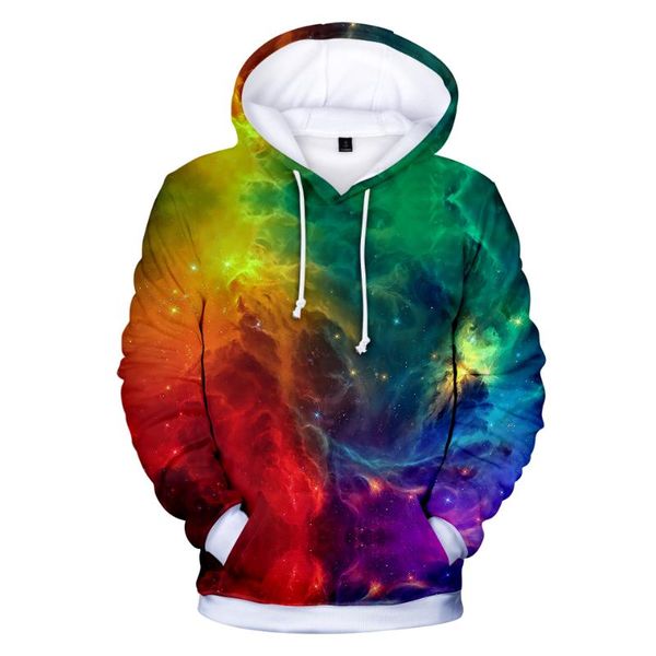 

men's hoodies & sweatshirts personality 3d star sky men women harajuku kids hoodie pullover hooded casual boys girls, Black