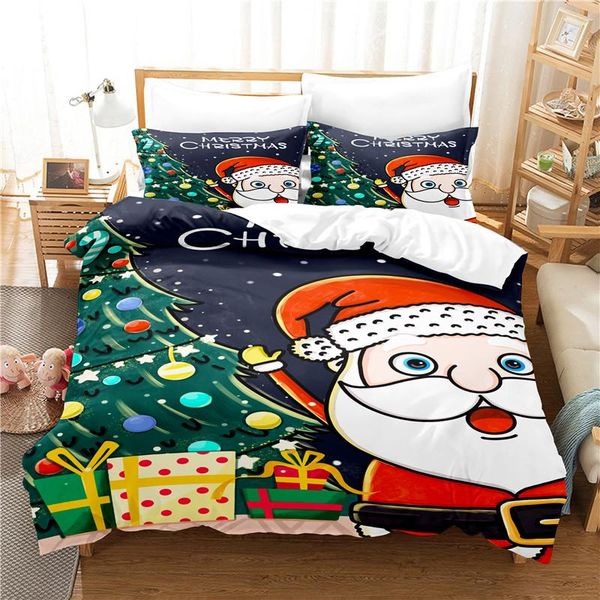 

bedding sets santa claus set duvet cover 3d digital printing bed linen  size fashion design
