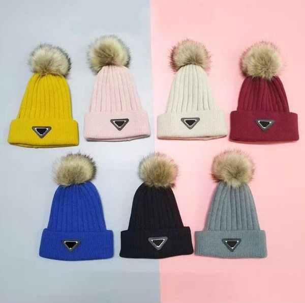 Chapéus de caçamba de inverno gorros de moda masculinos, marca de luxo, impressão de letras, lã, tricô, gorro, engrossar, feminino, caxemira, quente, casual, ao ar livre, gorro multicolorido