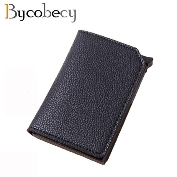 

bycobecy rfid mini men wallets womens and purses small leather wallet women carbon fiber money bag, Red;black