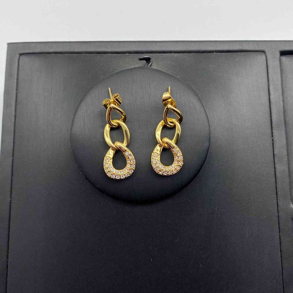 

s simple temperament long tassel ear jewelry inlaid with diamond silver needle proof allergy french style earrings for women accessories bla, Golden