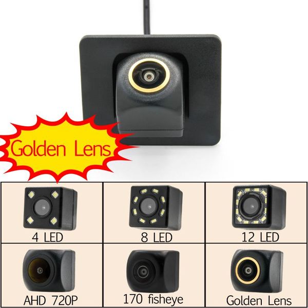 

car rear view cameras& parking sensors 170 degree fisheye golden lens camera for 3/axela sedan 2013 2014 2021 reverse mirror monitor