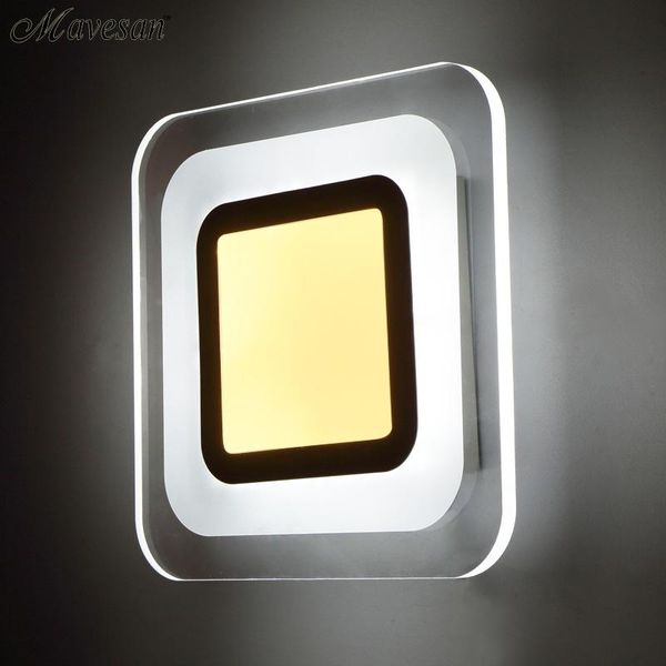 

wall lamps clear glass modern led indoor lighting for bedroom 8w sconce ac220v light