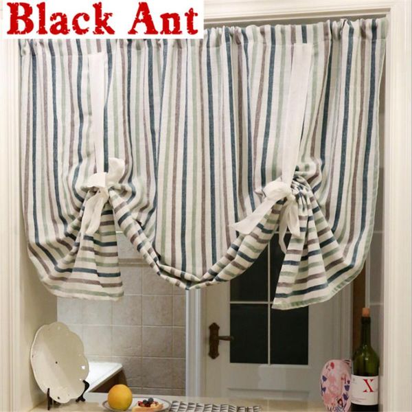 

curtain & drapes striped short tulle curtains for kitchen finished half sheer yarn bow rod pocket cabinet cafe small dl-jd1066