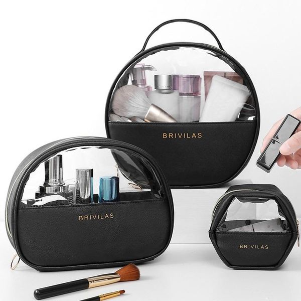 

storage bags ladies gentlemen large capacity organizer pu frosted waterproof cosmetic bag convenient travel makeup wash male