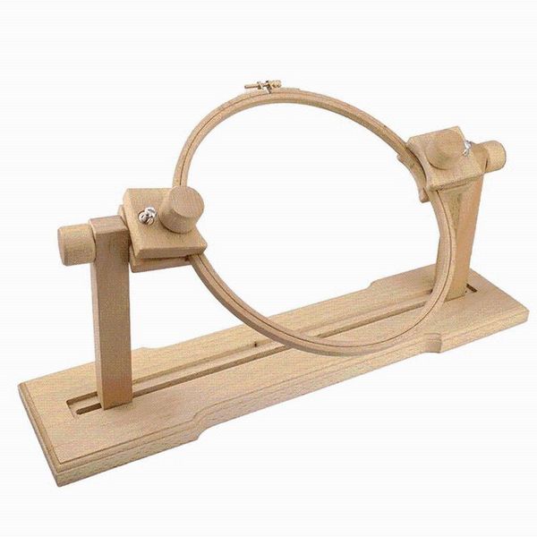 

sewing notions & tools solid wood deskcross stitch frame, ring-shaped adjustable flip embroidery household tool frame, Black